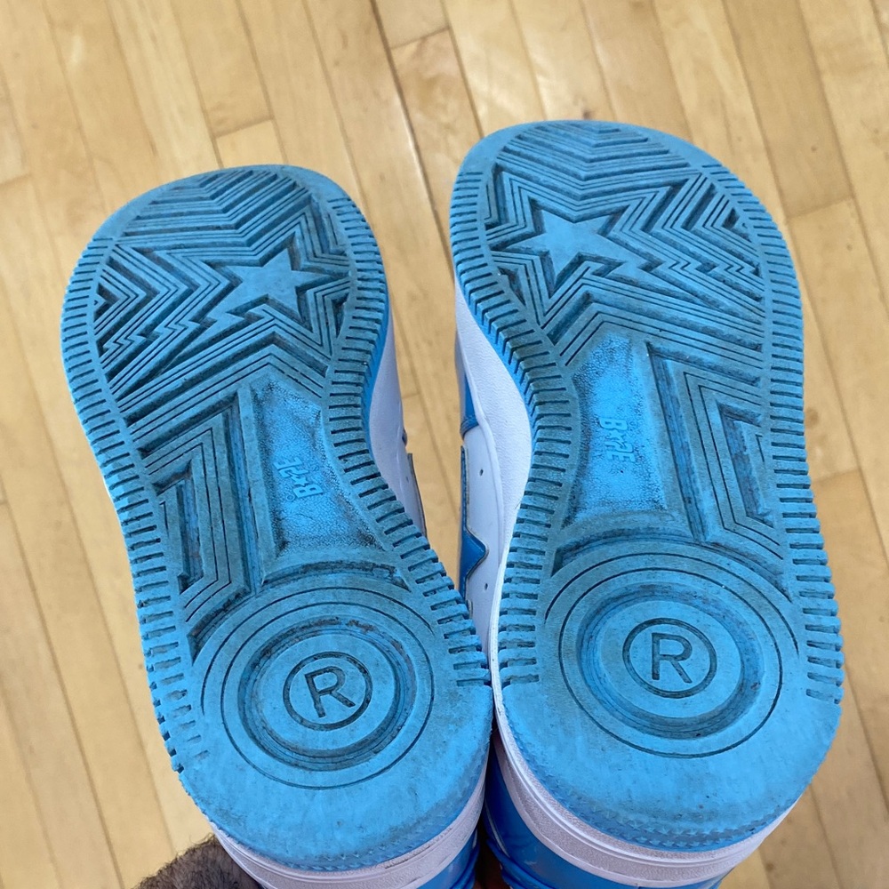 A Bathing Ape BAPE Bapesta Blue Bath Mat Size 9.5 DISCONTINUED COLOR!! 🔵 - Picture 10 of 12